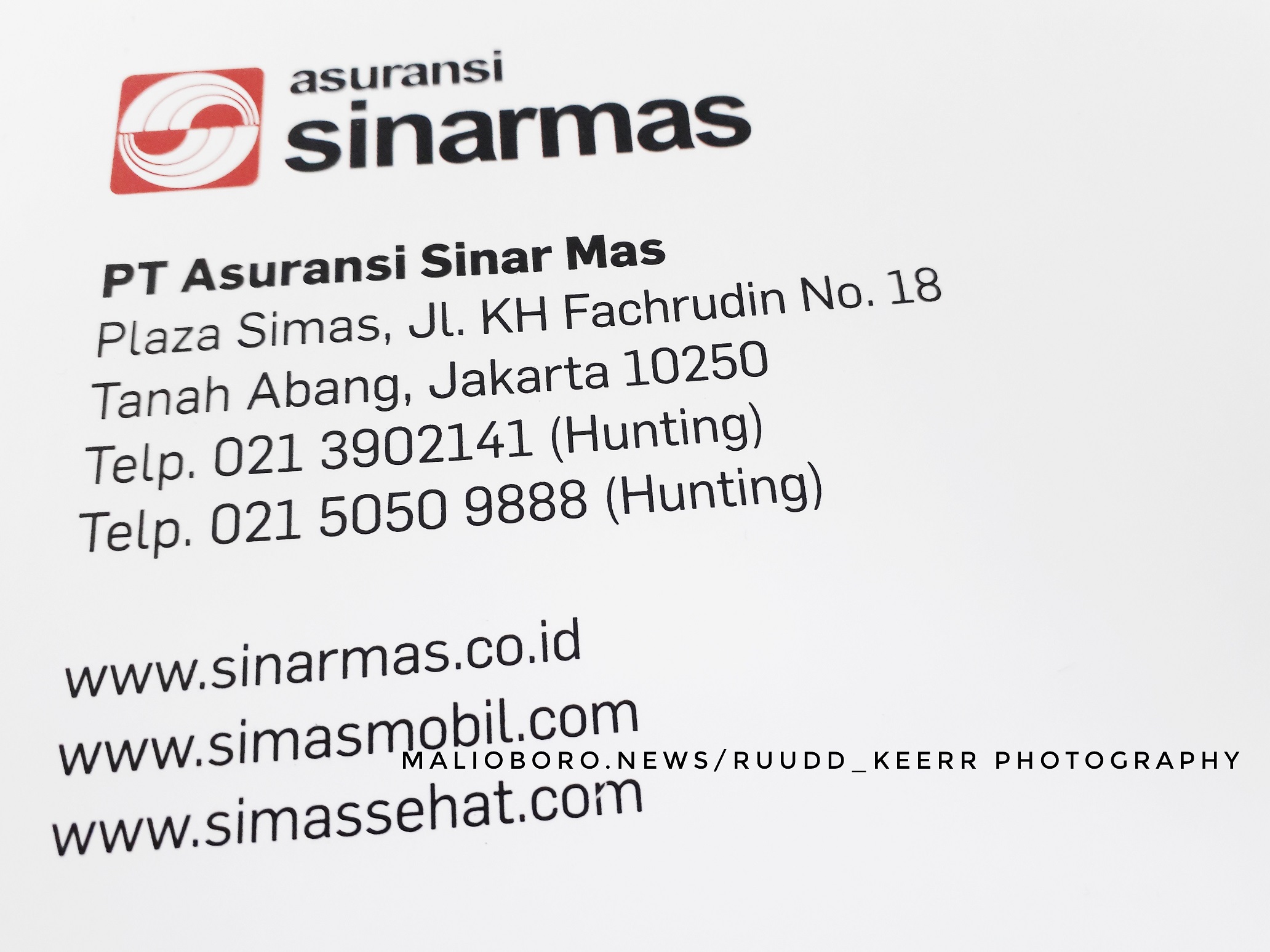 Foto Asuransi Sinar Mas oleh Ruudd Keerr Photography