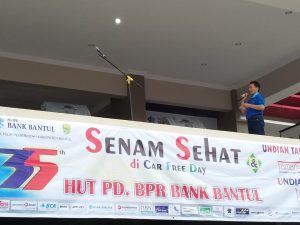 Senam Sehat Di Acara Bantul Car Free Day, Dalam Rangka HUT Ke 35 PT BPR Bank Bantul.