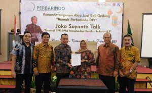 Joko Suyanto Talk Meriahkan Penandatanganan Akta Jual Beli Gedung “Rumah Perbarindo DIY”