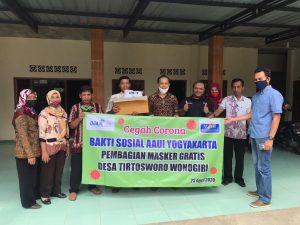AAUI Cabang Yogyakarta Serahkan Bantuan Masker untuk Warga Tirtosworo Wonogiri